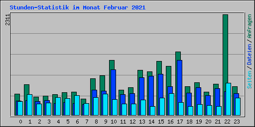 Stunden-Statistik im Monat Februar 2021