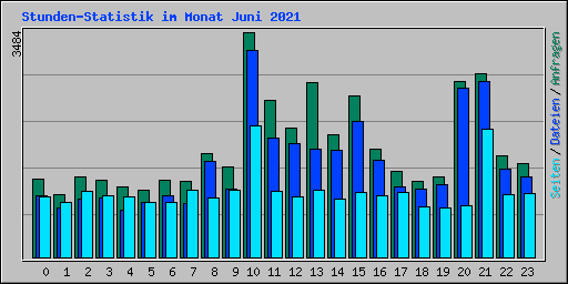 Stunden-Statistik im Monat Juni 2021