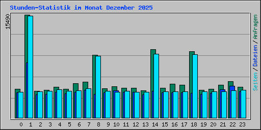 Stunden-Statistik im Monat Dezember 2025