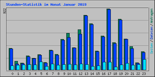 Stunden-Statistik im Monat Januar 2019