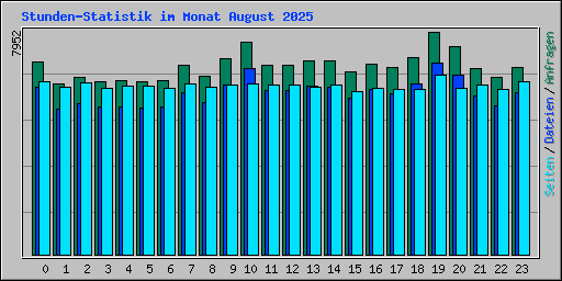 Stunden-Statistik im Monat August 2025