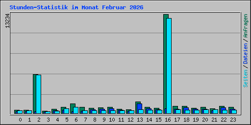 Stunden-Statistik im Monat Februar 2026